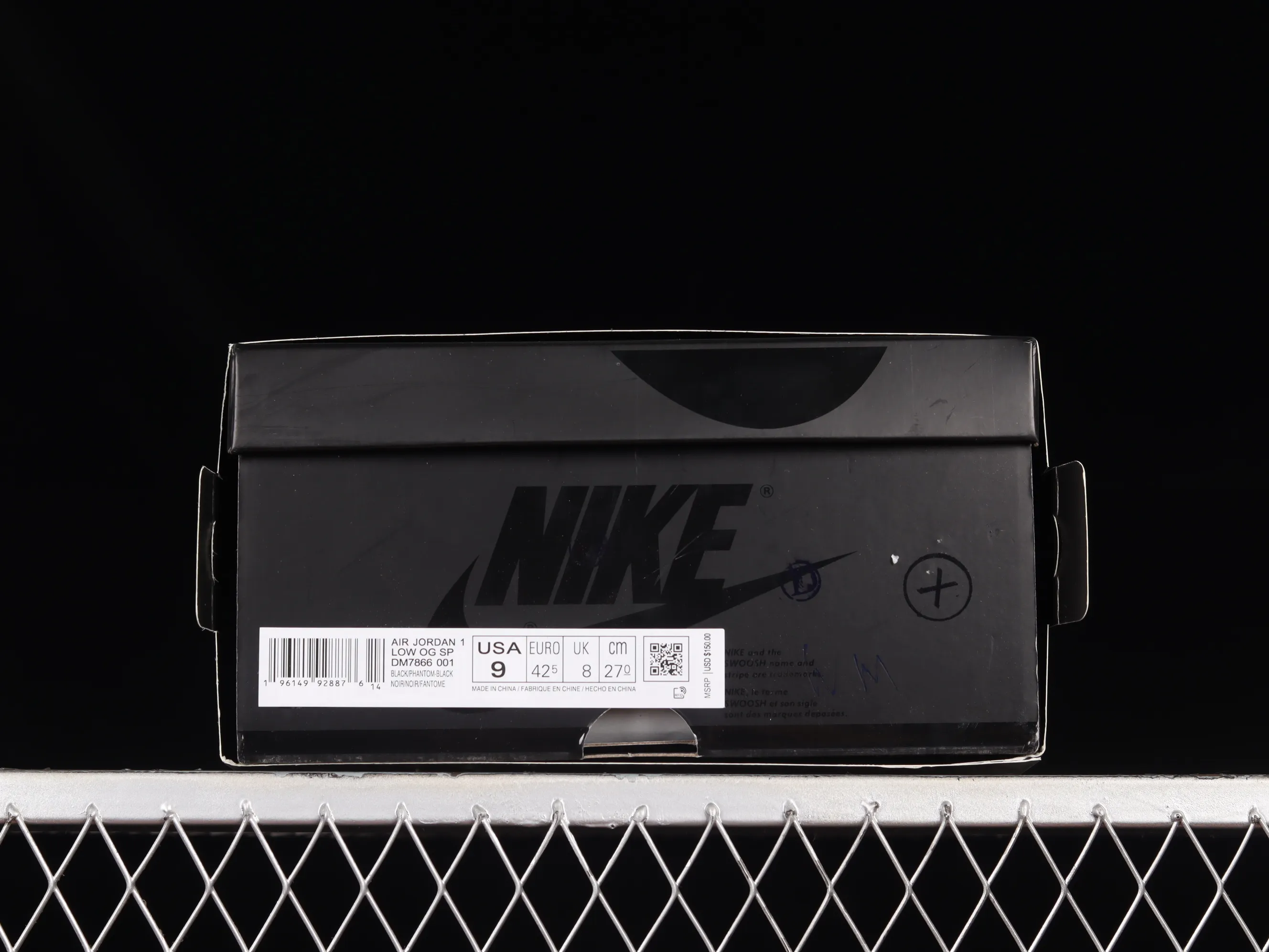 All Categories Air Jordan Jordan Series Basketball Shoes Air Jordan 1 Low Pure Original Version Travis Scott x Air Jordan 1 Low OG "Triple Black" AJ1 Joe 1 Black Warrior Overhook DM7866-001